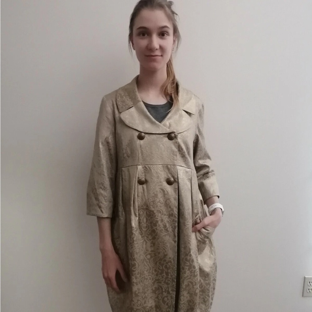 Just Cavalli Gold Brocade Coat